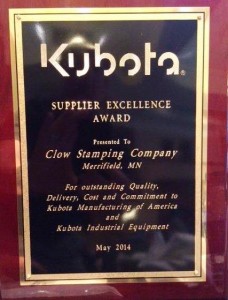 Kubota Supplier Excellence Award